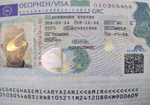 نمونه اقامت گلدن ویزای یونان